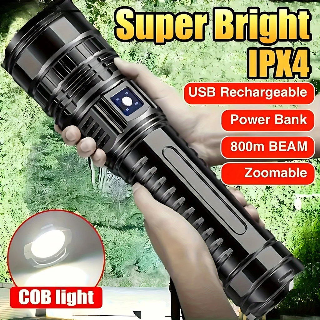 POCKETMAN 3800 Lumen Tactical Flashlight – Zoomable, 5 Modes