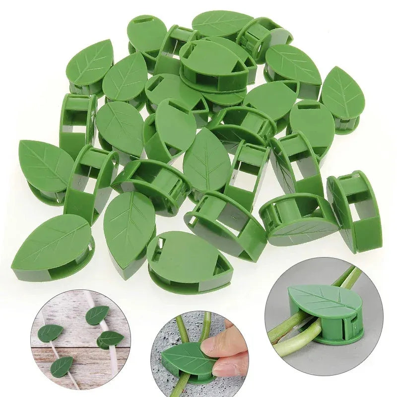 10-Pack Leaf Plant Climbing Wall Clips & Cable Organizer