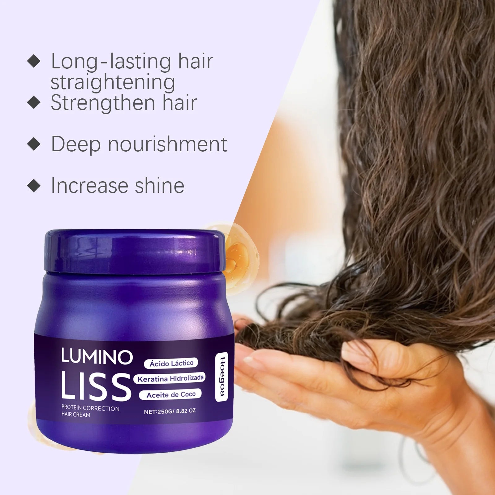 Protein Correction Hair Straightening Cream Anti Drying Frizzy Hair Smoothing Conditioner Enhance Gloss Keratin Repair Hair Mas Zpaxo