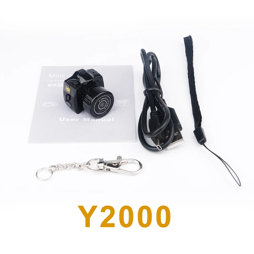Y4000 Monoreflexes Style Mini Camera With Flash Lamp And Battery Dock Portable Video Recorder DV 1080P With LCD Screen Y3000 Zpaxo Y2000 480P Camera Add 32G