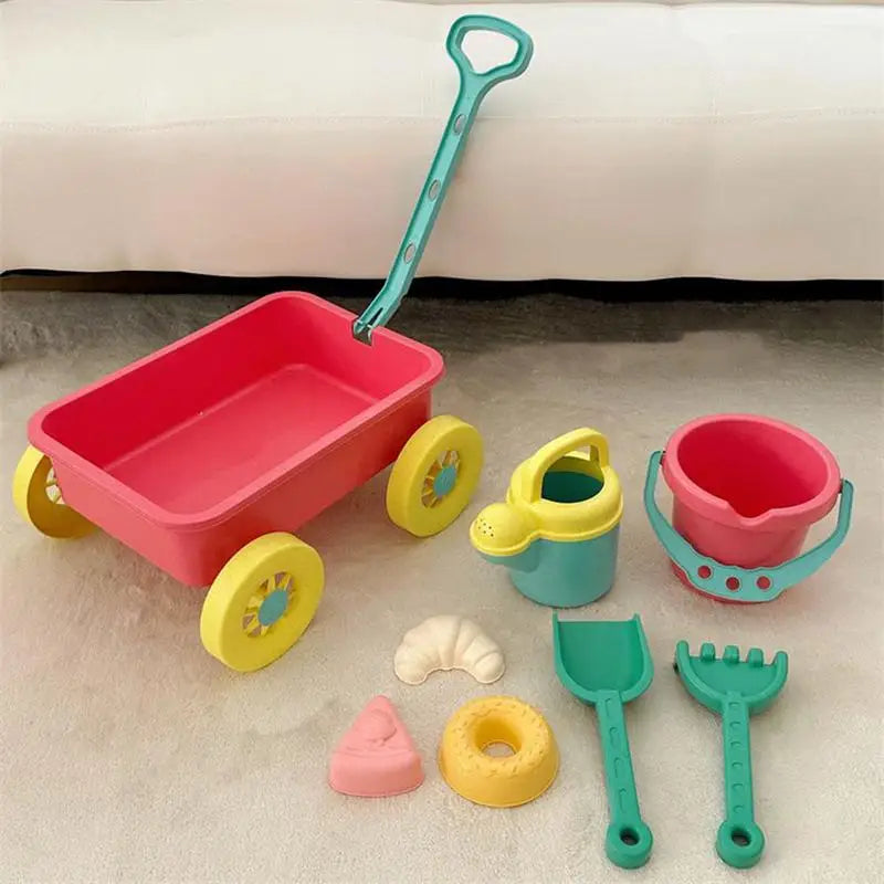 Toddler Beach Toys Early Learning Sand Play Trolley 8 Fun Outdoor Zpaxo