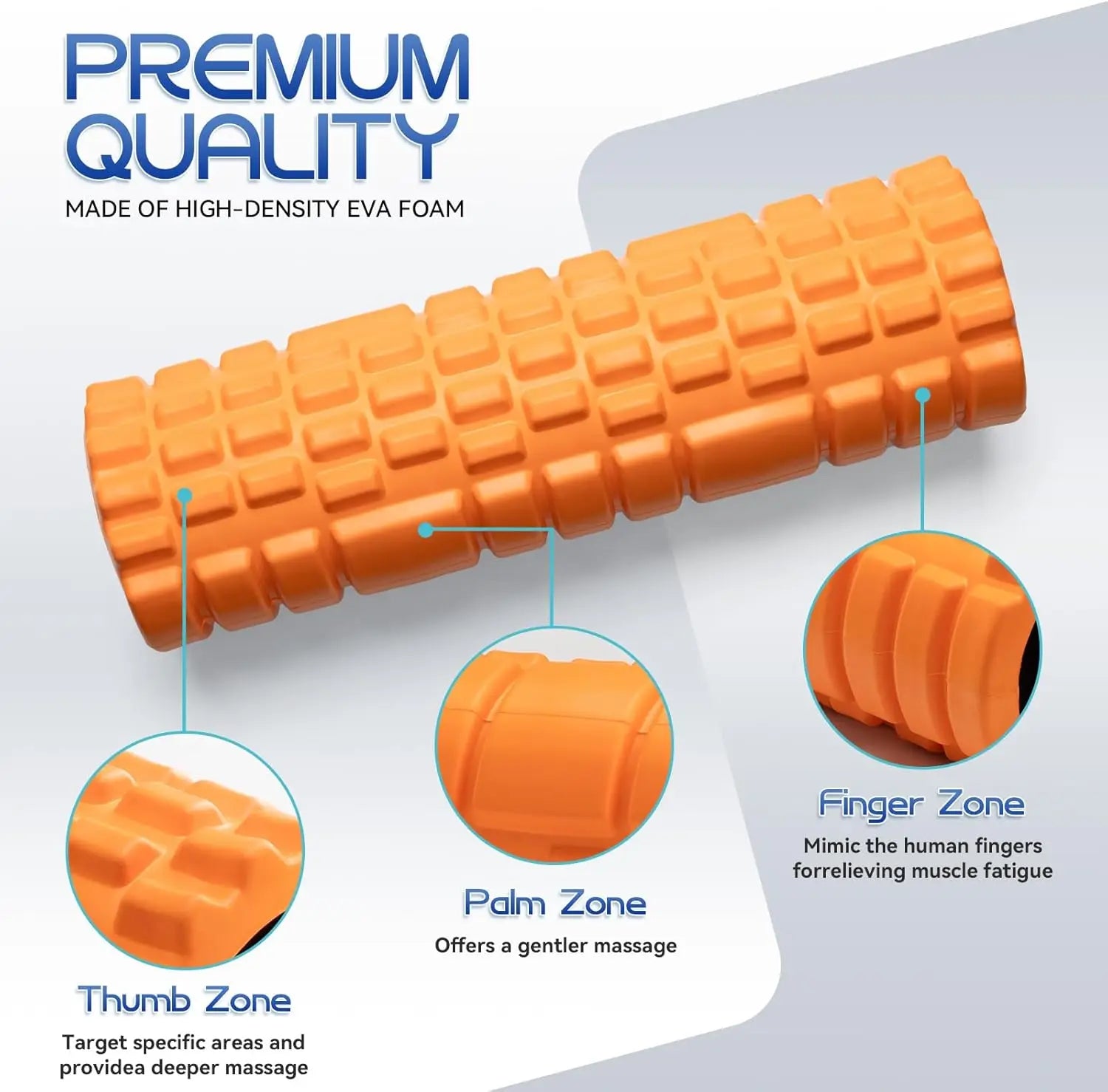 13" High-Density Foam Roller – Yoga, Pilates & Core Workouts