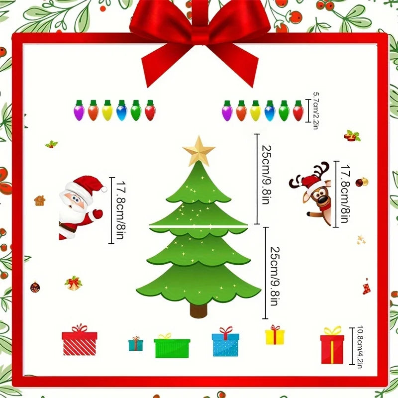 Santa Reindeer Holiday Magnets Magnetic Christmas Tree Refrigerator