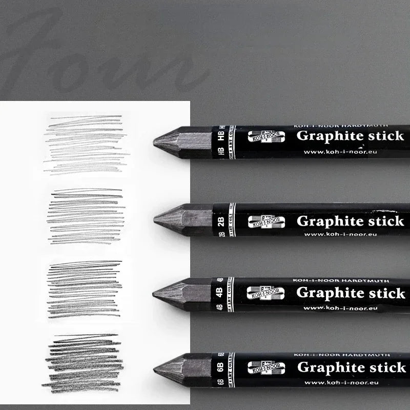 HB/2B/4B/6B Woodless Hexagonal Graphite Stick Pencil Bold Black Charcoal Art Student Sketch Painting Graphite Pen Art Supplies Zpaxo