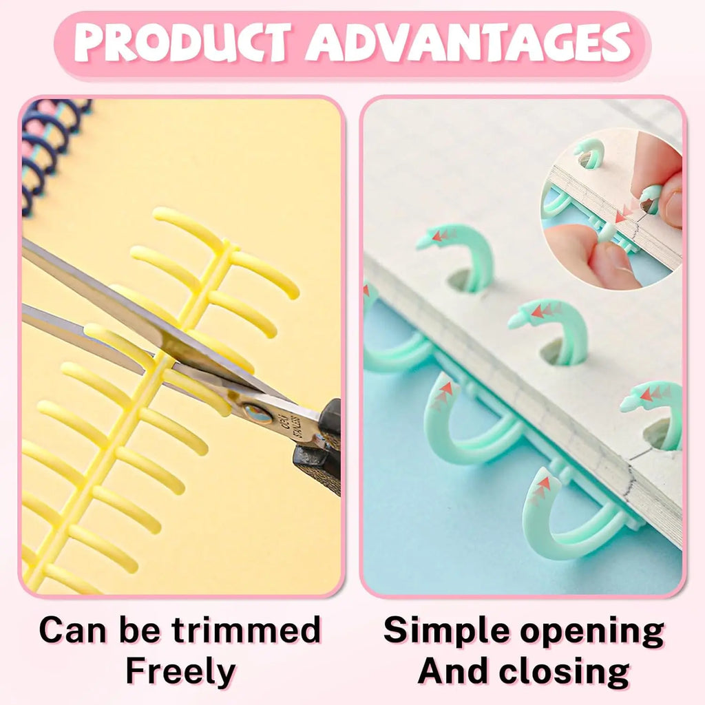 5-Pack 30-Ring Colorful Plastic Comb Binding Spines | Office & School