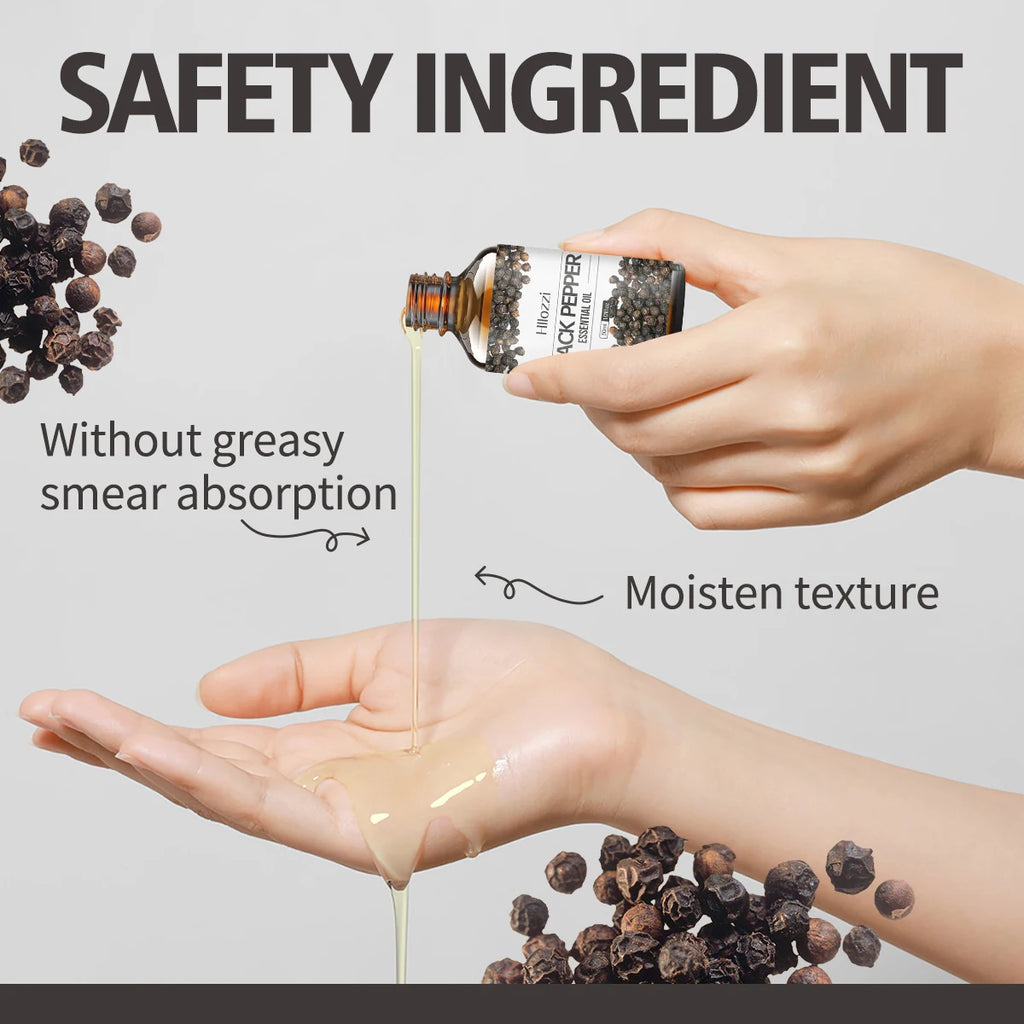 Black Pepper Essential Oil Pure Relieve Stress Suitable Aromatherapy Zpaxo