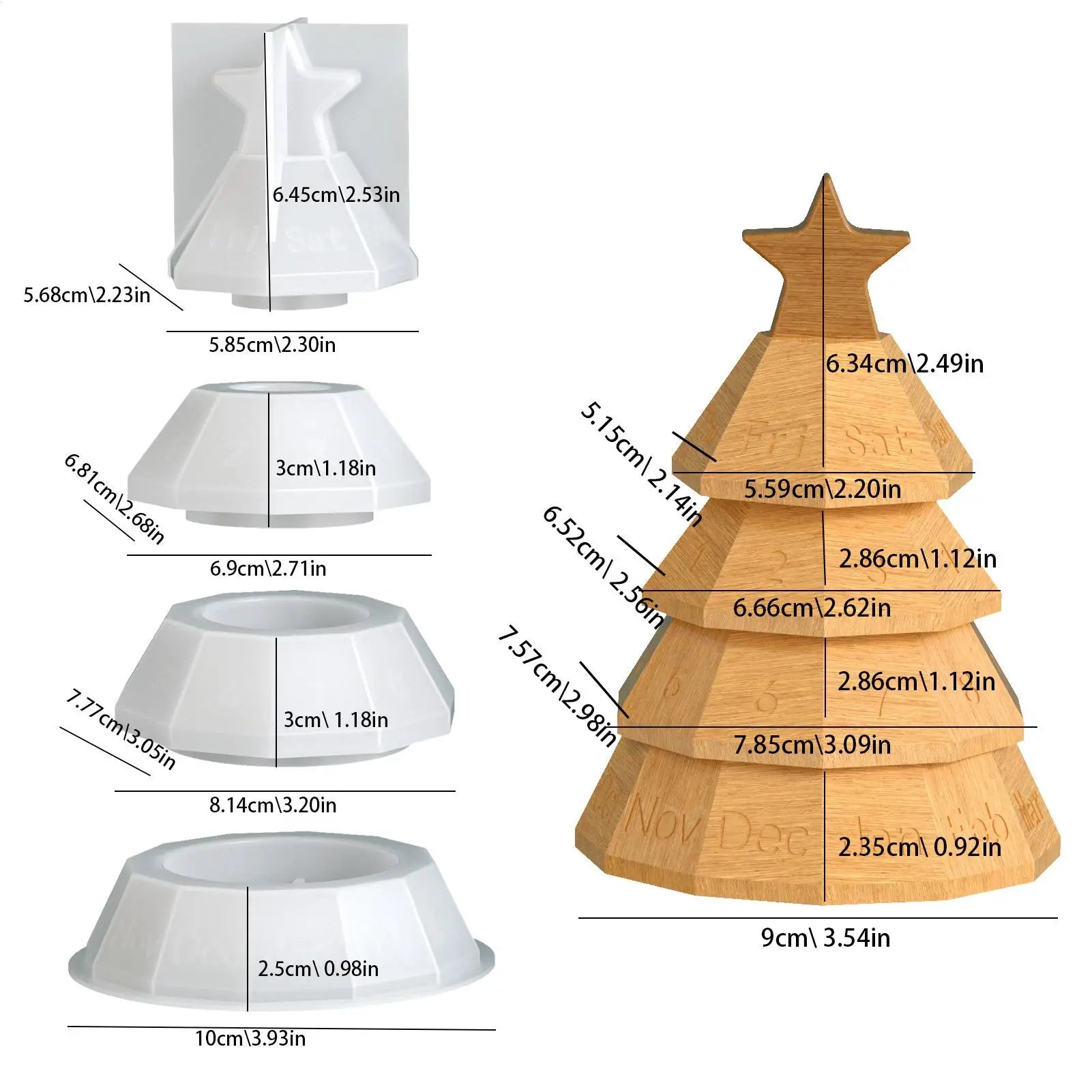 Christmas Silicone Mold Beginner-friendly Reusable Mould Stacking