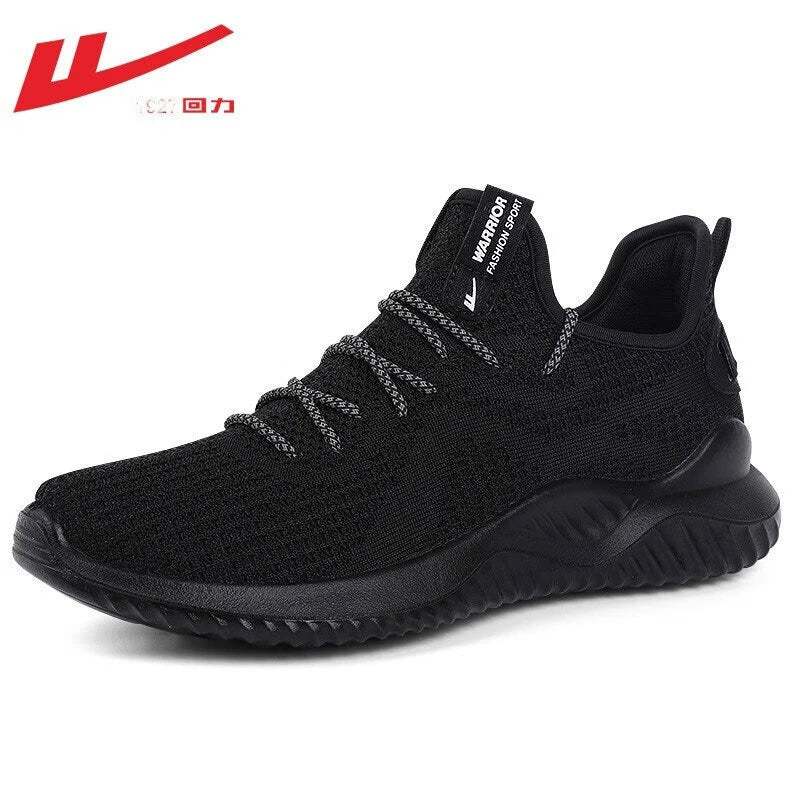 Men's All Black Running Shoes Breathable Knit Sneakers Lightweight Zpaxo