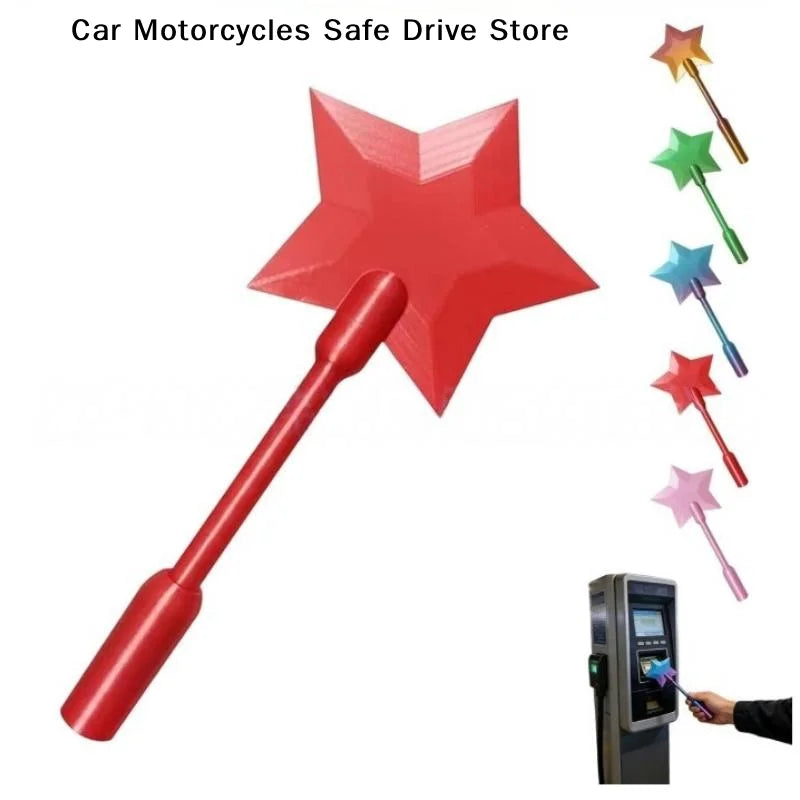 Fashion Creative 3D Printed Wand Tap Pay Portable Cute Star Magic