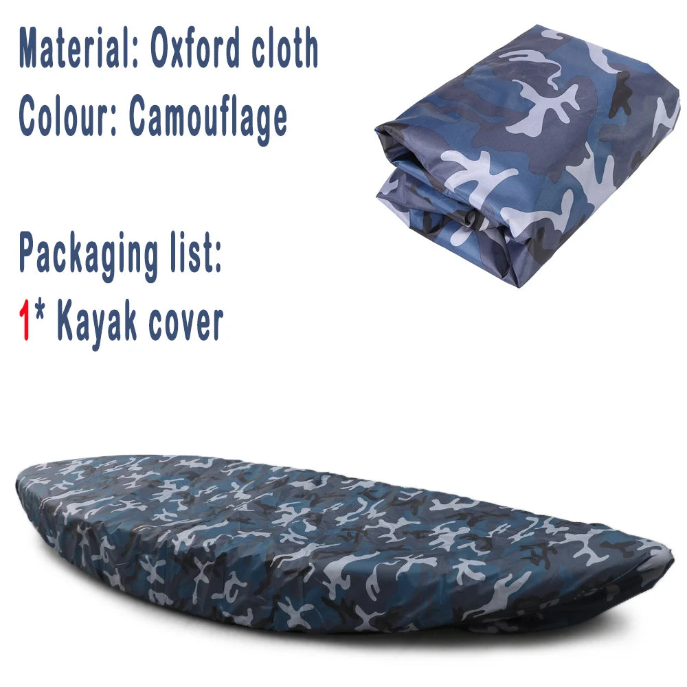 1/2PCS Professional Kayak Cover FOR 3.1-6 m Canoe Boat Durable Waterproof UV Resistant Dust Storage Cover Shield Kayak Accessori Zpaxo for 5.6 - 6M -1pcs