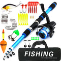 Kids 1.8m Telescopic Carbon Fishing Rod & Reel Combo Set