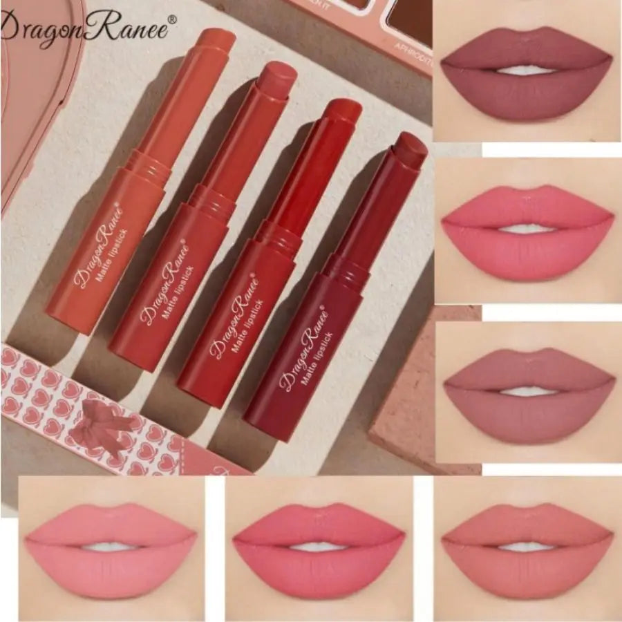 Lipstick Matte Matte Non-Fading Moisturizing European and American Makeup Lipstick Velvet Matte Lipstick Waterproof Not Easy to Fade Matte Lipstick Lipstick Zpaxo