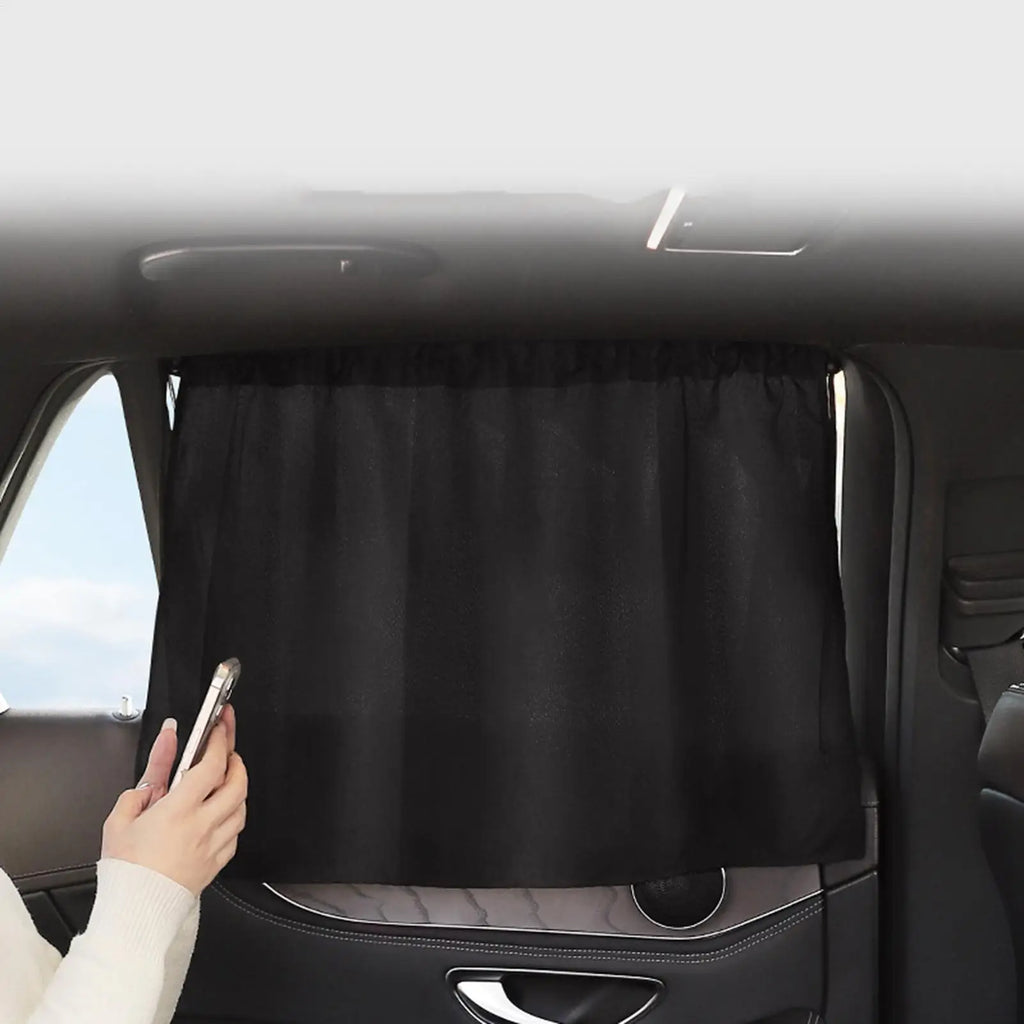 Car Privacy Curtain 1PC Suction cup blackout curtain Window Shade Privacy Travel Nap Night UV Reflection UV Block Sunshade Zpaxo