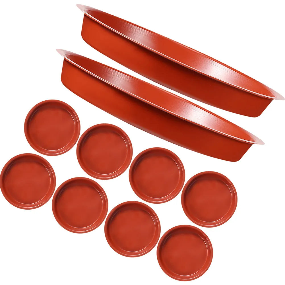 10Pcs Plant Trays Round Plastic Flower Pot Saucers Wear-Resistant Planter Plates Water Catcher Indoor Pots Gardening Accessories Zpaxo