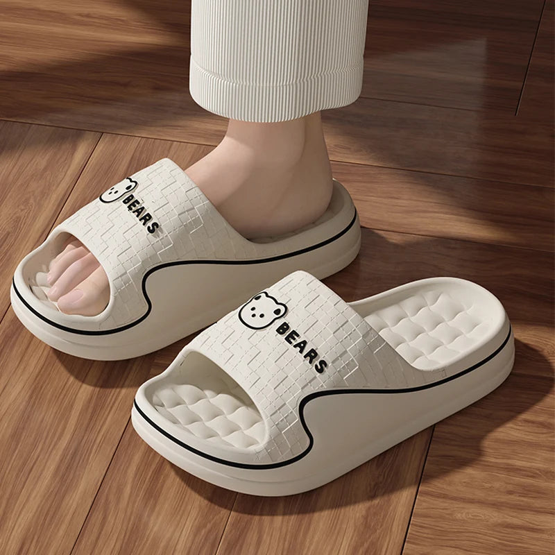 Women's Home Slippers Cute Cartoon EVA Indoor Bathroom Sandals Soft