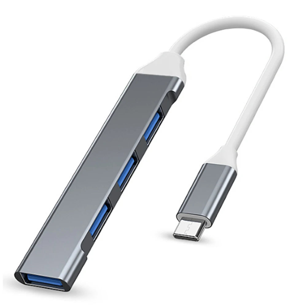 USB C HUB 3 0 1 4 Port Multi Splitter Adapter OTG Xiaomi Lenovo Zpaxo Type C 3.1 grey