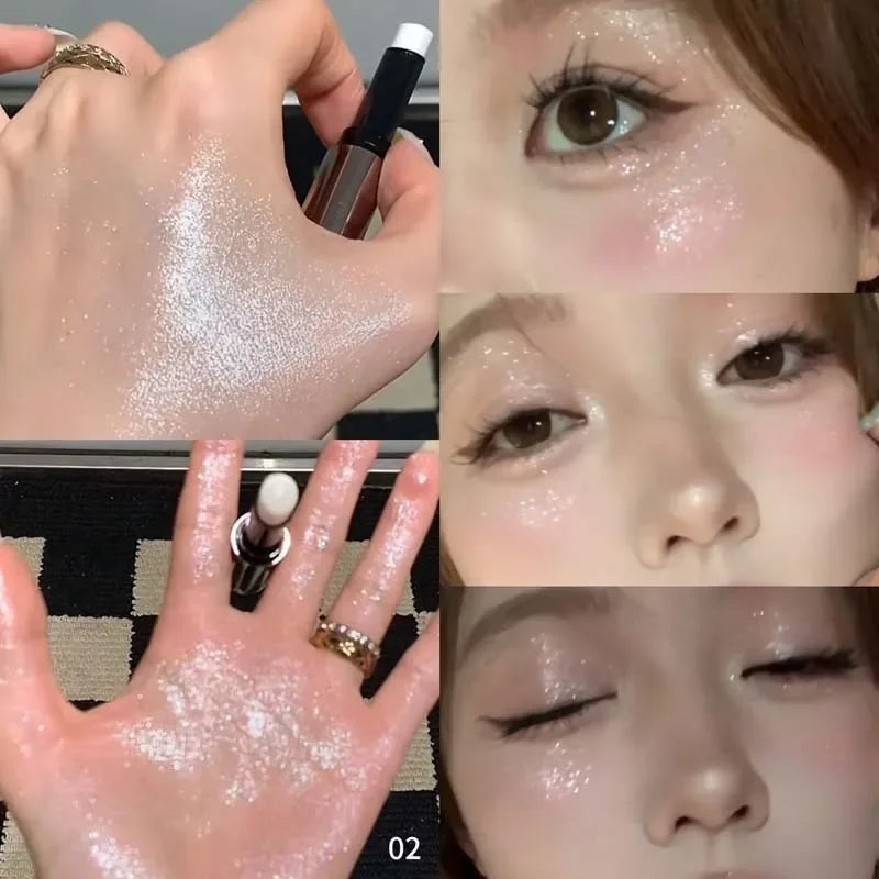 Pearly Eyeshadow Stick Highlighter Pencil Waterproof Glitter Lying