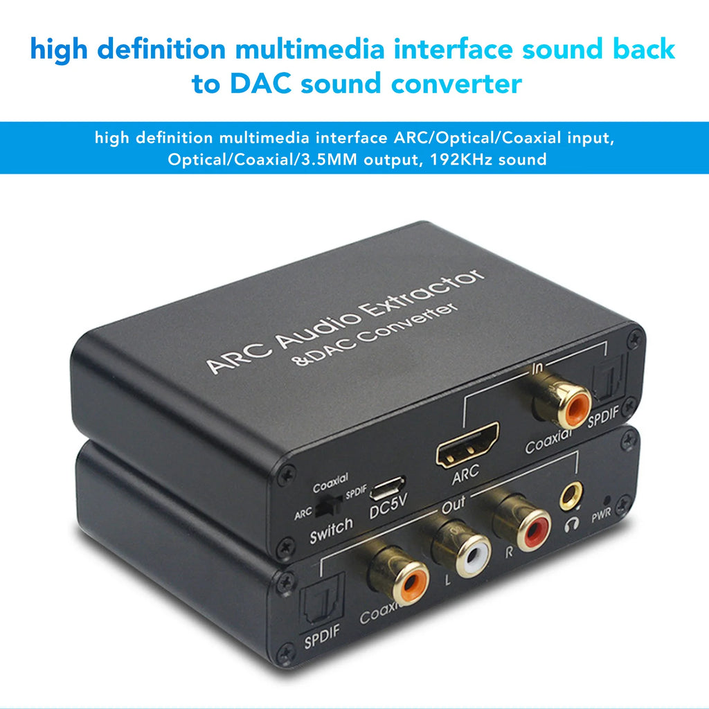 Digital Analog Sound Converter Optical SPDIF Support 5 1 Channel HD