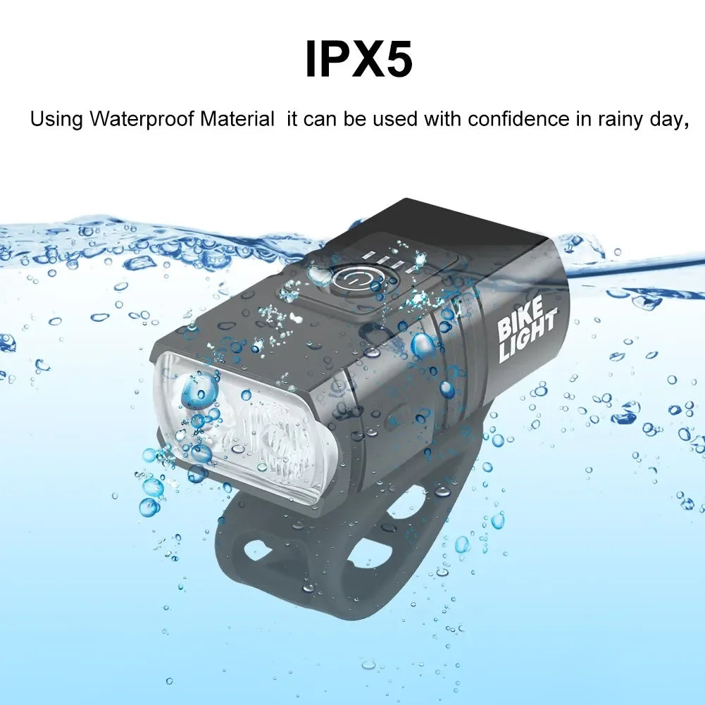 1000LM Rechargeable Bike Front Light – 6-Mode LED Headlight