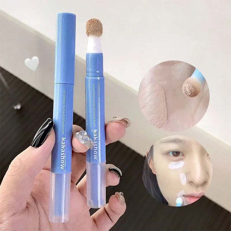Sponge Head Concealer Pen Lasting Waterproof Moisturizing Liquid Foundation Coverage Pores Dark Circles Oil Control Concealer Zpaxo