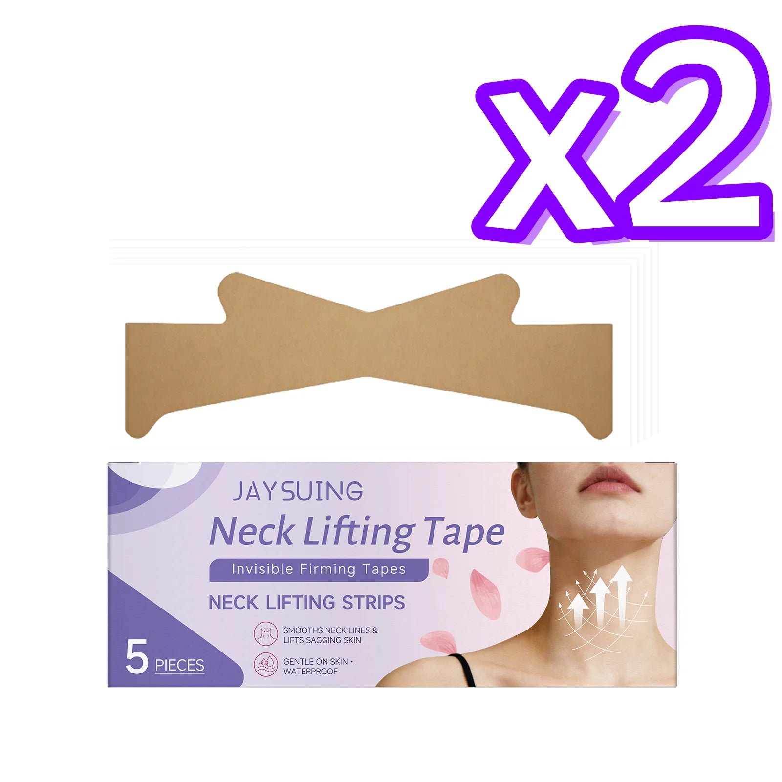 Jaysuing Collagen Neck Mask – Firming Anti-Wrinkle Patches 5pc Neck Firming Mask Zpaxo 5pcs Boxed x 2