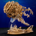 Aurora Jellyfish DIY Wooden Music Box Kit – Desktop Ornament