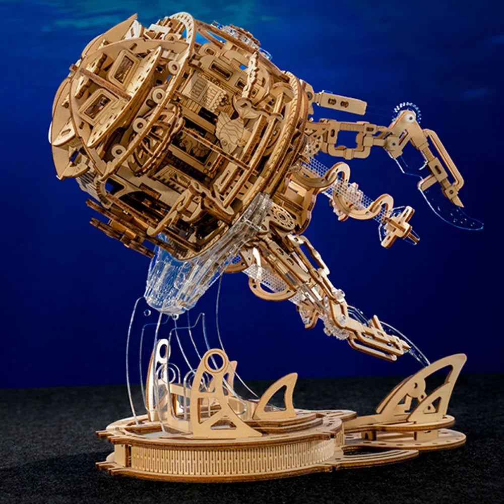 Aurora Jellyfish DIY Wooden Music Box Kit – Desktop Ornament