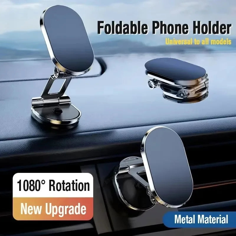 1080 Degree Rotatable Stand Magnetic Car Phone Holder Magnet Smartphone Support GPS Foldable Car Phone Bracket For iPhone Xiaomi Zpaxo