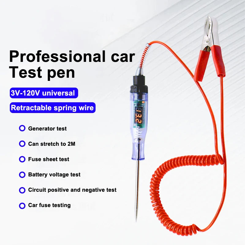 Car Tester Pen Voltage Circuit Test DC Digital Display Electric Probe