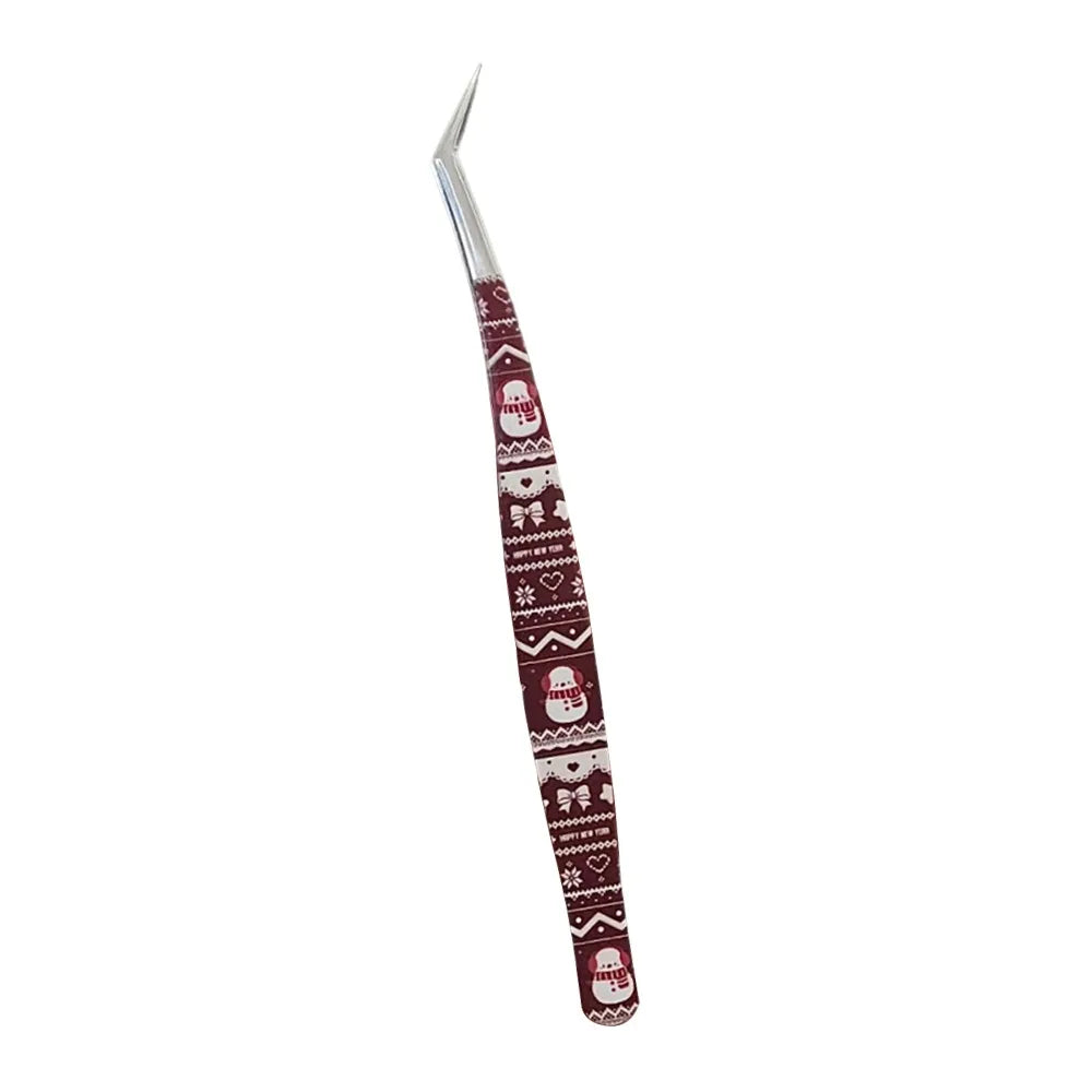 Metal Curved Stickers Tweezers Anti-static Cartoon Lashes Extension Zpaxo Style 2