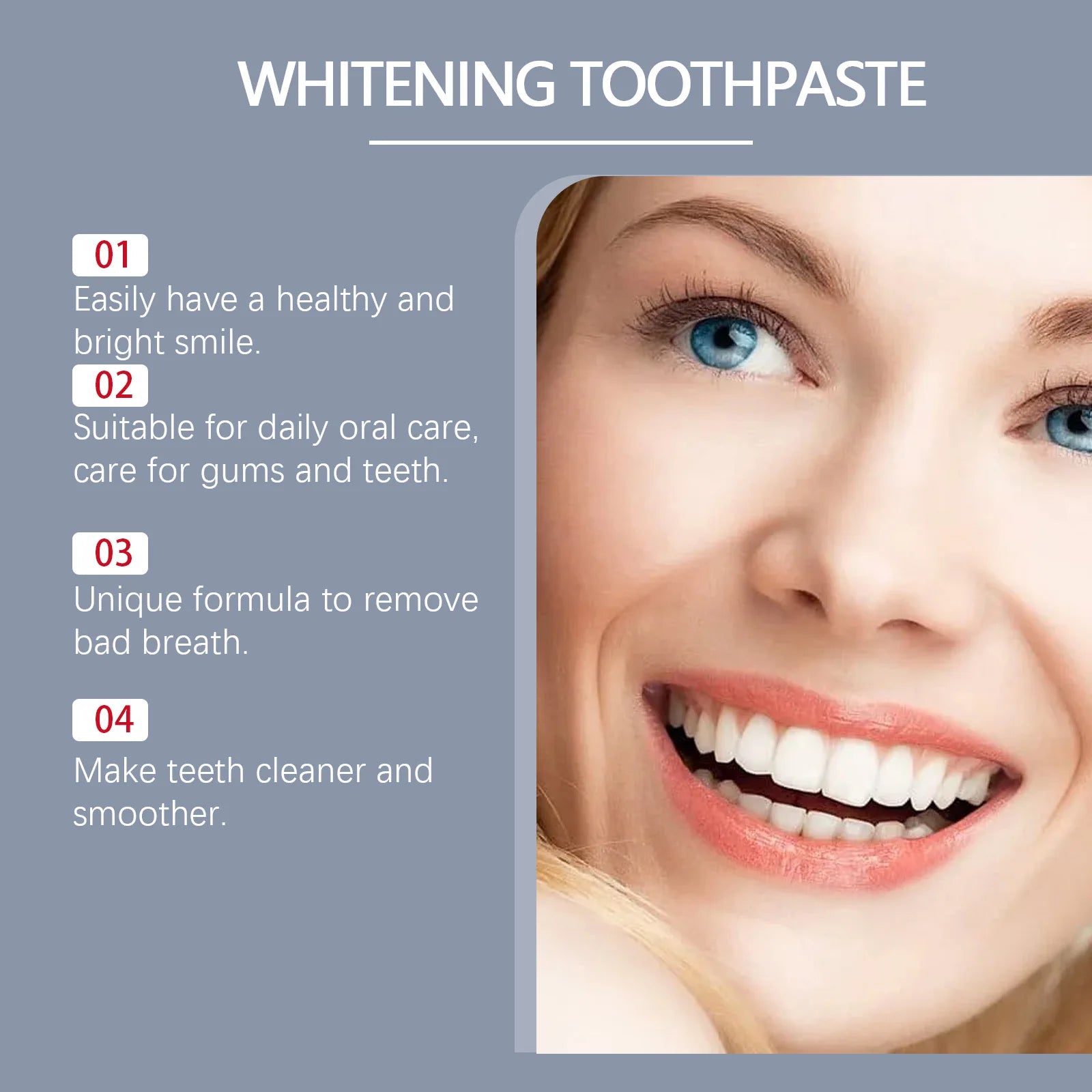 Whitening Toothpaste - Stain Removal & Fresh Breath, Gentle Gum Care Formula For Brighter Teeth & Oral Hygiene Zpaxo