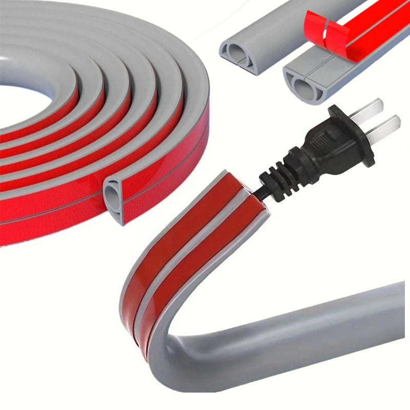 1roll Self-adhesive Cable Management Flexible Raceway Duct Hide Wires