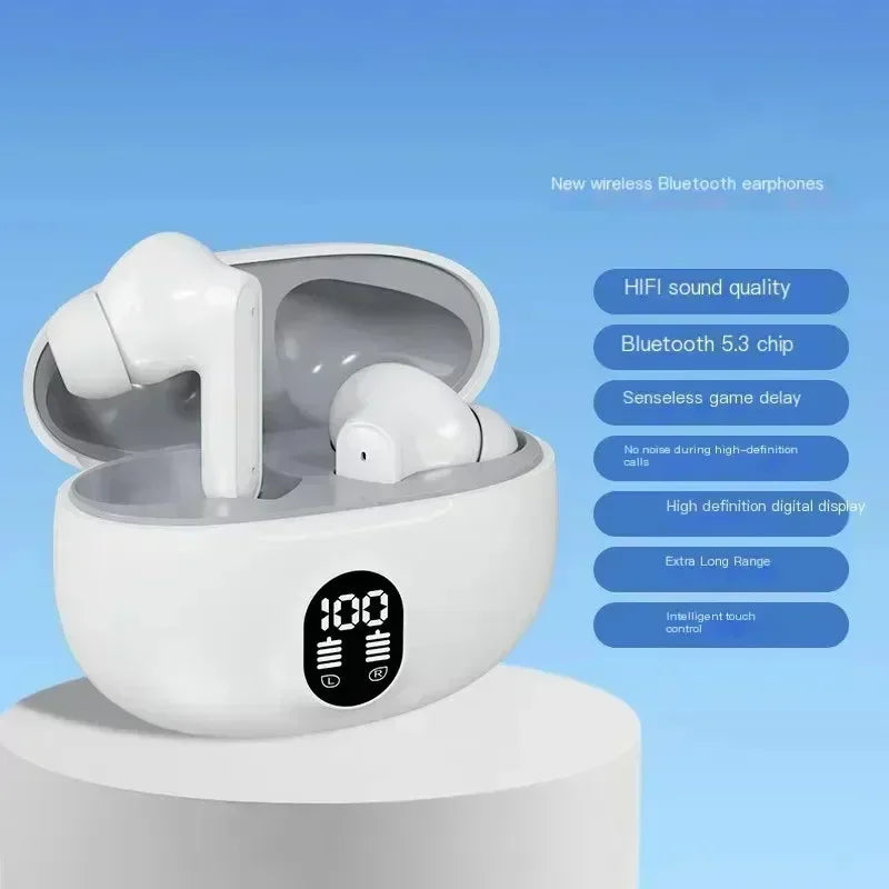 TWS Wireless Headphones Game Bluetooth Microphone Noise Reduction Zpaxo white