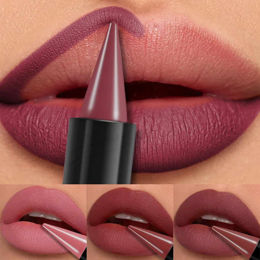 15-Colors Sexy Red Lipstick Pen Waterproof Matte Contour Tint Long