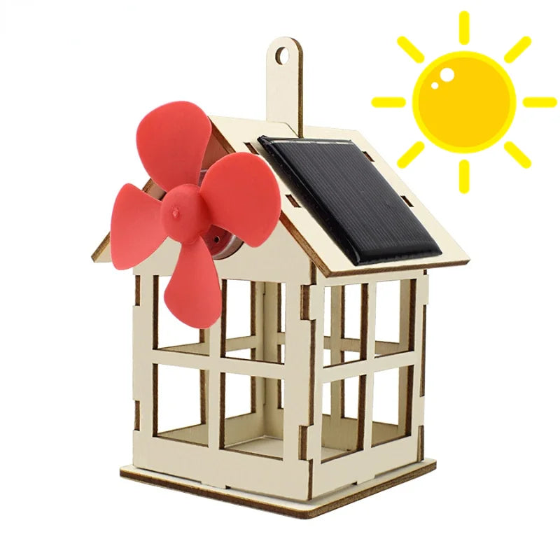 Solar Toy Boy Windmill Science DIY Physics Educational Kid Model 1