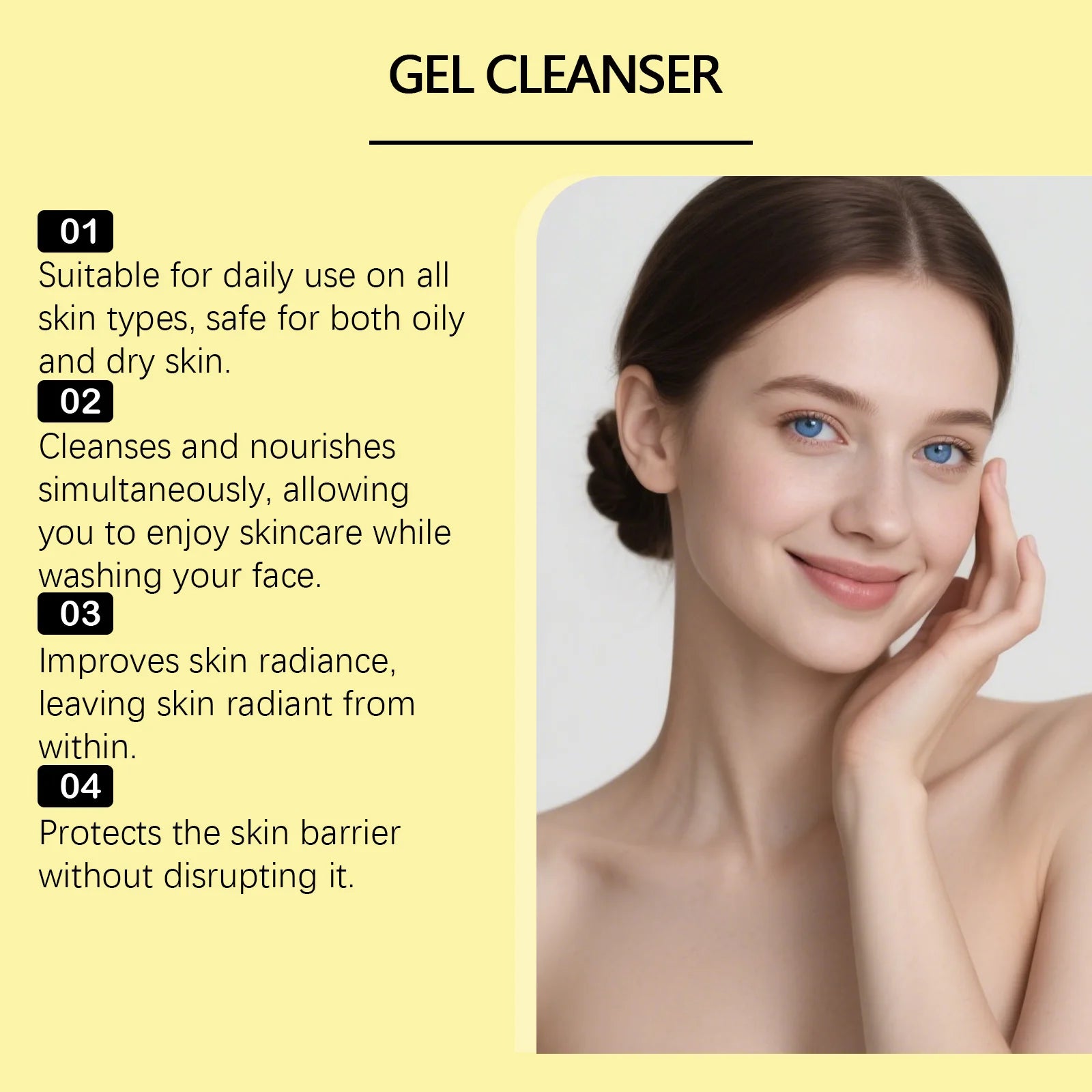 Turmeric Face Wash for Radiant Skin Gentle Foaming Cleanser for Dry Dull Skin Daily Facial Cleansing Milk Non Drying Clean 100ml Zpaxo