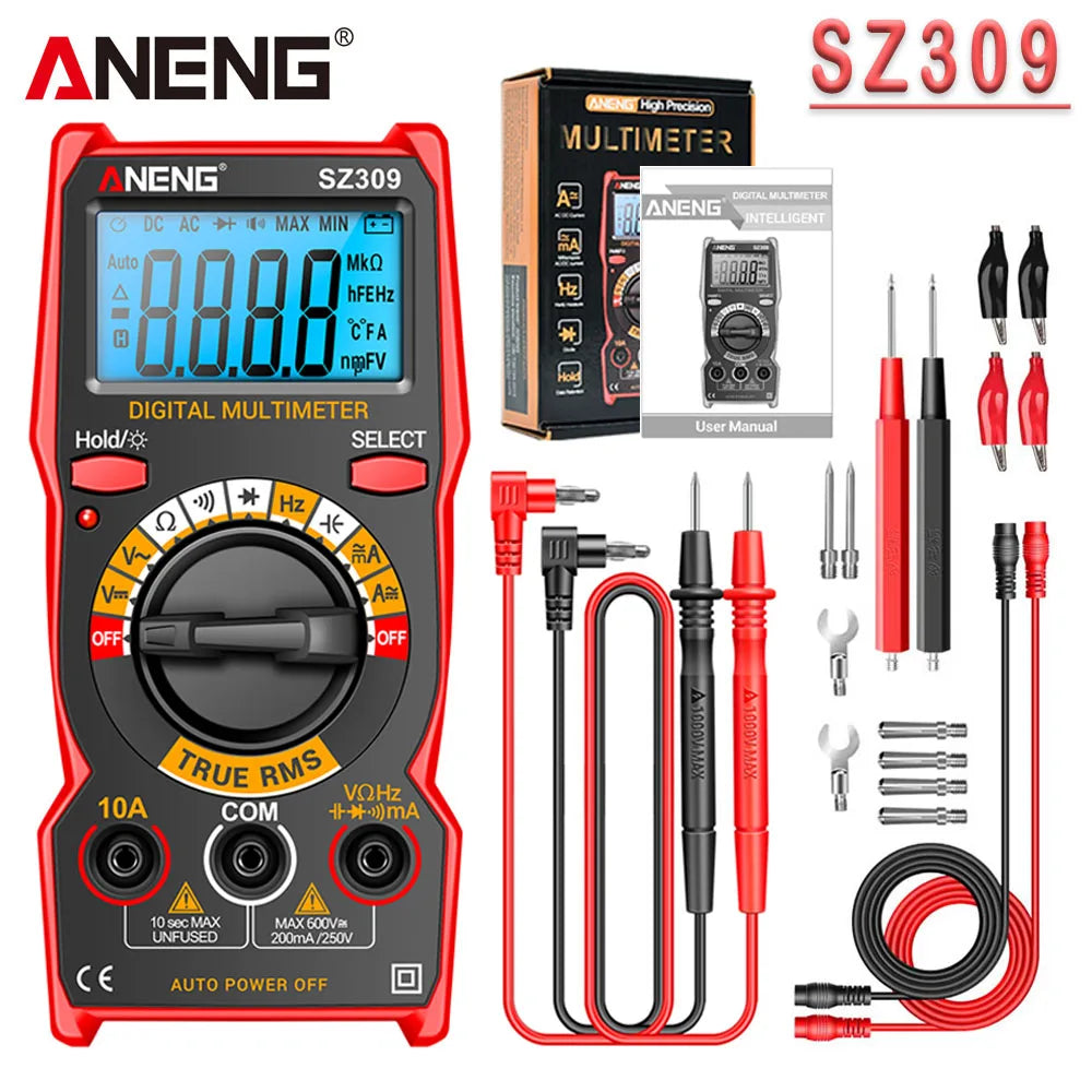 ANENG SZ309 Smart Multimeter 1999 Count Voltage Meter Multimetro Easy
