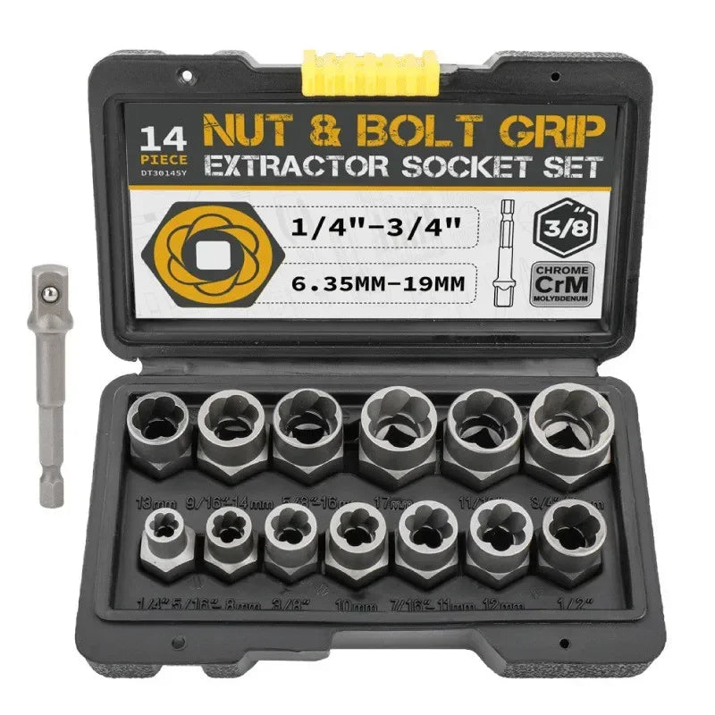 Damaged Screw Extractor Cr-mo Steel Bolt Nut Remover Car Tool Hand