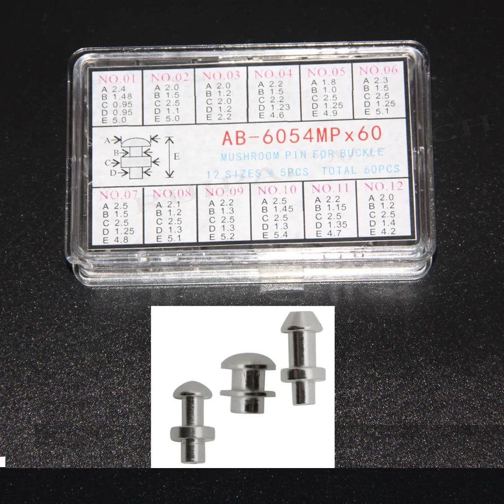 1 Box Center Locking Pin Mushroom Head Bottom Clasp Refills Stainless