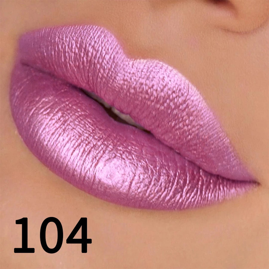 19 Colors Glitter Lipstick Hydrating Red Pink Sparkling Shine Lip Zpaxo 104