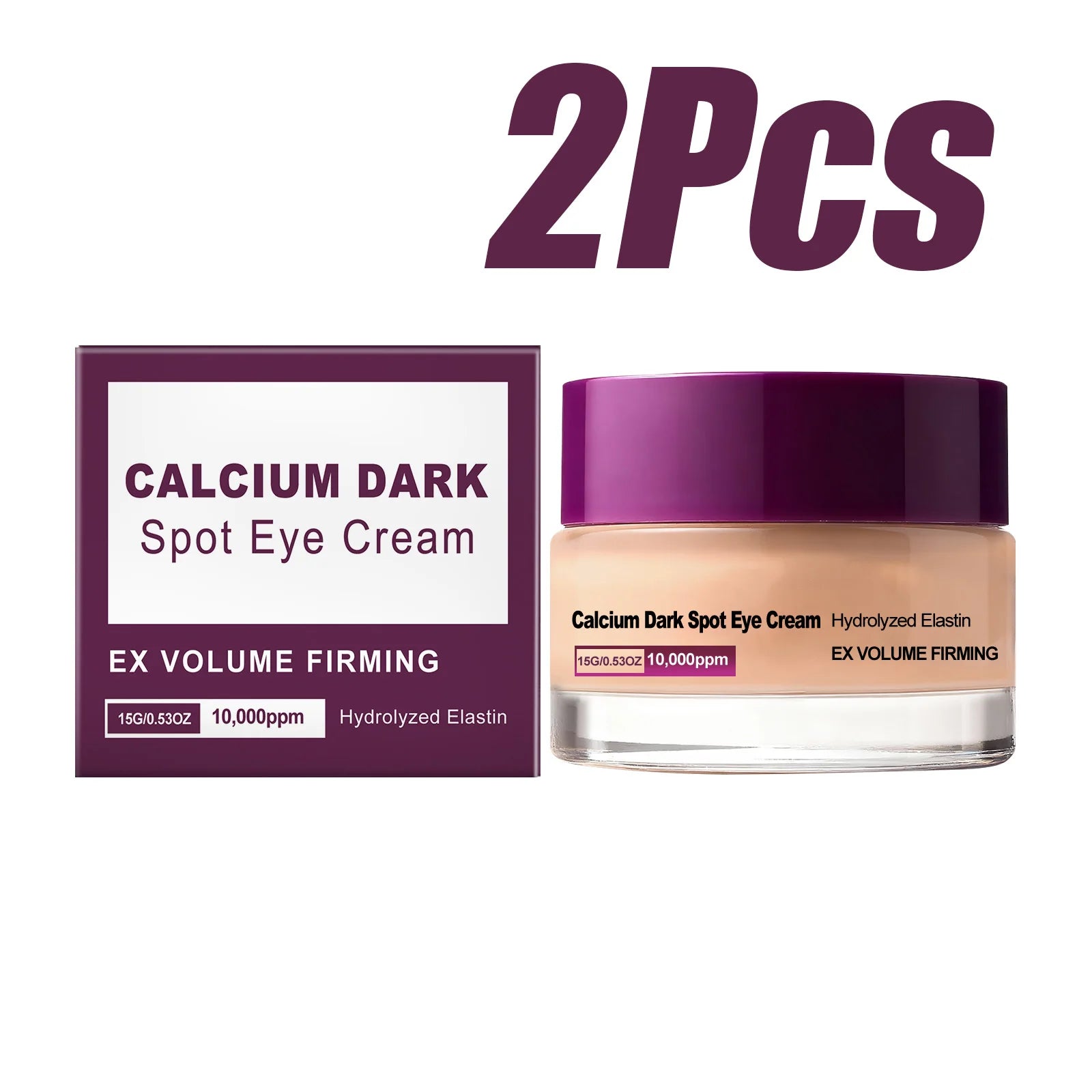 Hoygi Calcium Eye Cream – Dark Spots, Wrinkles & Puffiness Anti-Aging Eye Cream Zpaxo 2 x 15g Boxed