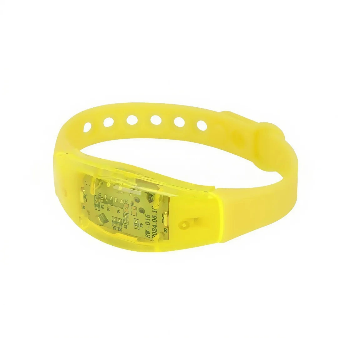 20 50 Commission LED Sound Activated Glow Dark Bracelets Rhythmic Zpaxo yellow 90pcs Custom text