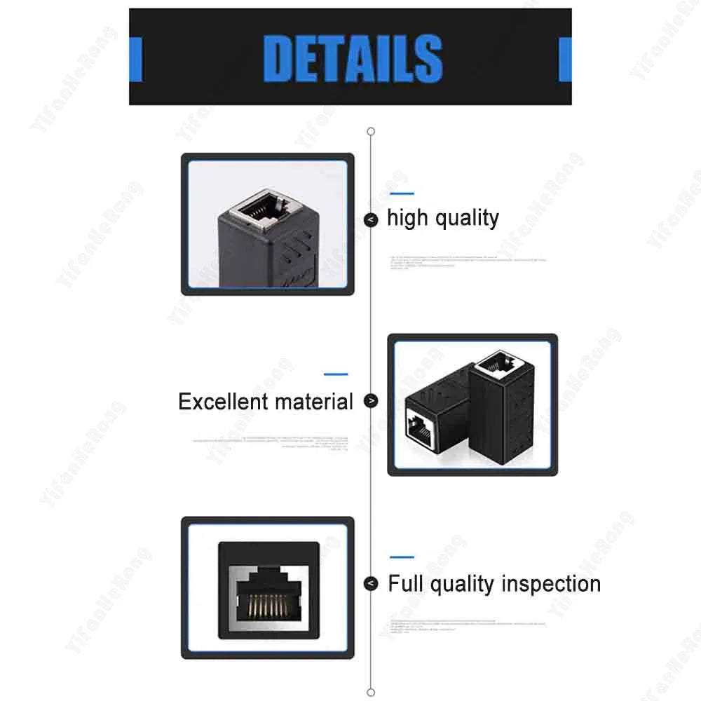 5pcs RJ45 Coupler Ethernet Cable Coupler LAN Connector for Cat7/Cat6/Cat5e Ethernet Cable Extender Adapter Female to Female Zpaxo