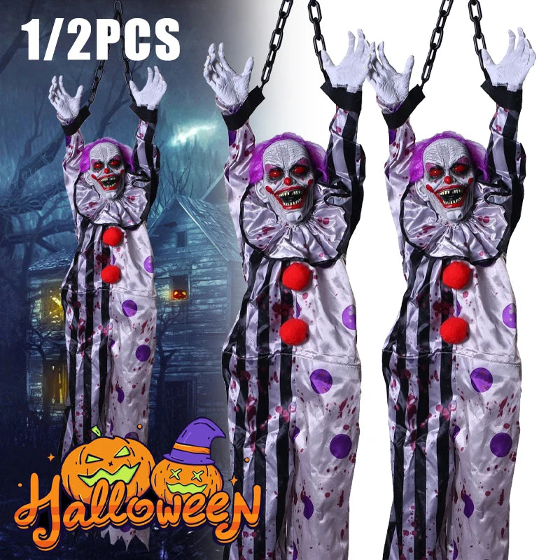 Halloween Voice-activated Light-emitting Sound Hanging Ghost Horror