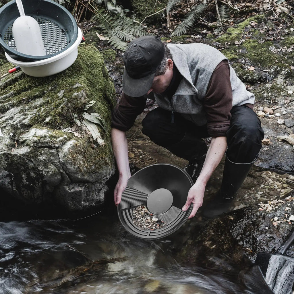 Plastic Gold Pan Basin NuggetMining Pan Dredging Prospecting River Tool Wash Gold Panning Equipment Gold Silver Metal Detector Zpaxo