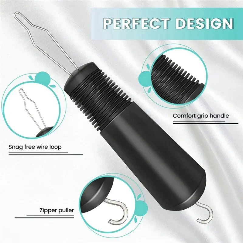Button Hook & Zipper Pull Helper – Non-Slip Dressing Aid