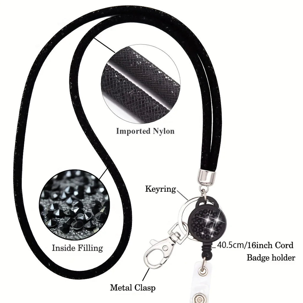 Sparkling Neck Lanyards Mobile Phone Holder Rhinestones Necklace