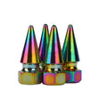 Bullet Spike Tire Valve Caps – 4-Pack Aluminum Alloy, Universal Fit