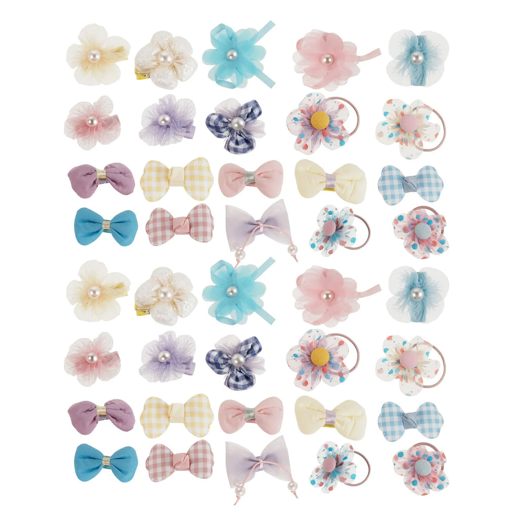 Pet Hair Bow Clips Girl Puppy Flower Bowknot Dog Accessories Small