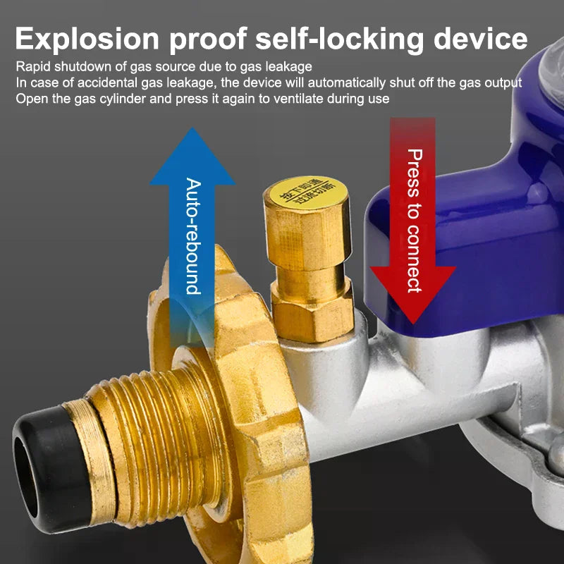 Home Use Tanks Pressure Regulator Gauge Safe Explosions Proof Valves Zpaxo
